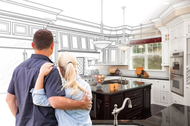 Custom kitchen cabinets installed in a Aston home